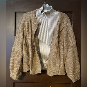 Lucky Brand Tan Knit Cardigan